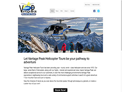 Vantage Peak Helicopter Tours's website home page